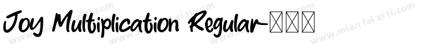 Joy Multiplication Regular字体转换